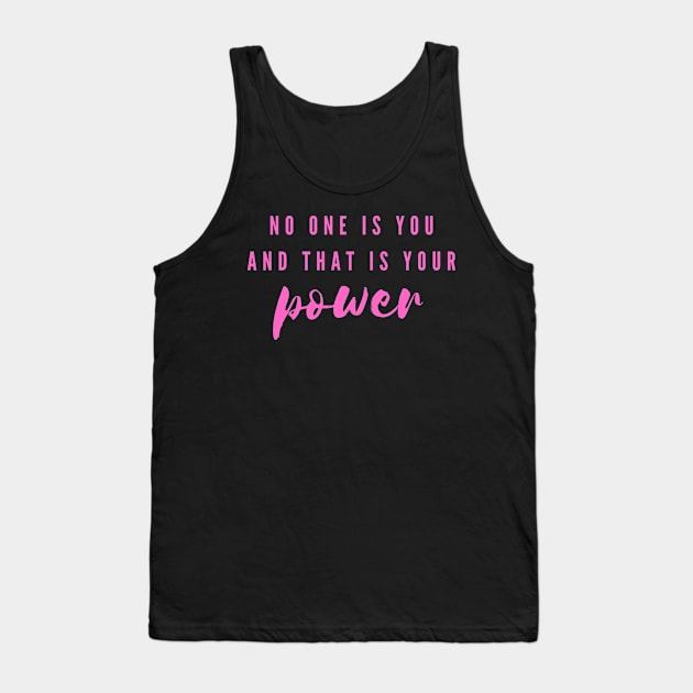 Power Inspirational Quote Tank Top by Felicity-K